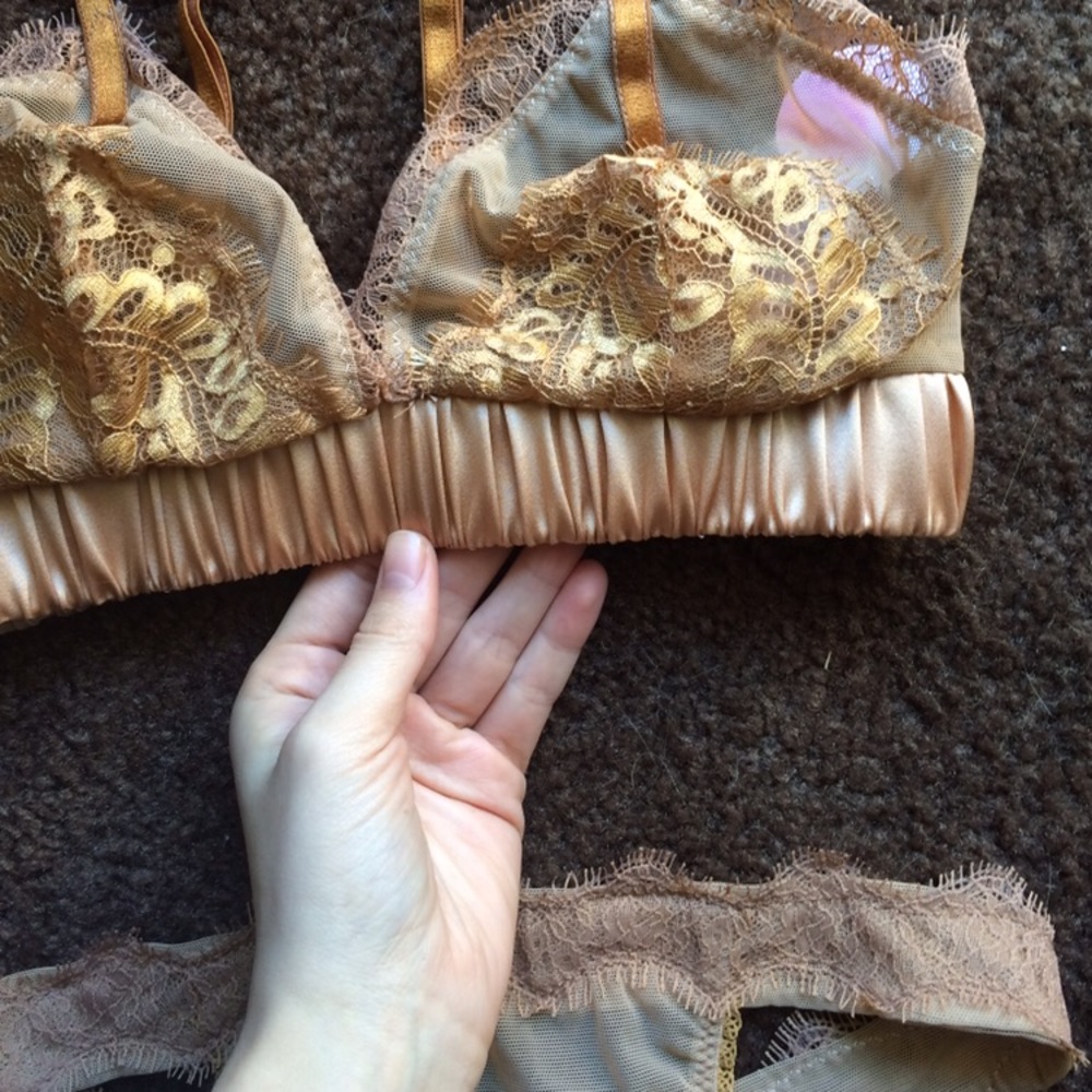 COPY - Silk Gold, and Lace Lingerie